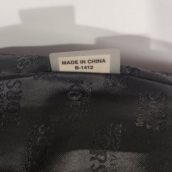 Michael Kors Black Pebbled Leather Shoulder Bag Handbag Purse Oversized ID Chain - Picture 8 of 9